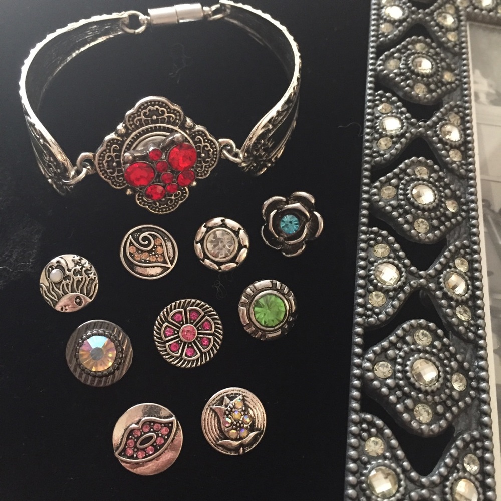 💖NEW 12mm Ginger Snap Spoon Bracelet & Snaps Lot2
